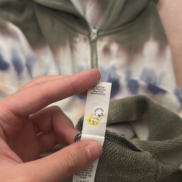 Aerie Quarter Zip Cropped Tie Dye Hoodie - Picture 5 of 5